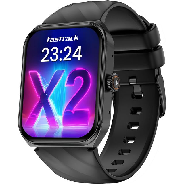 Fastrack New Limitless X2 Smartwatch|1.91 Inch Ultravu Rotating Crown 60 Hz Bt Calling Ip68 Black