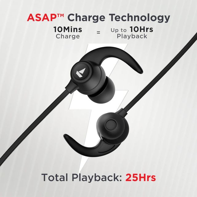 boAt Rockerz 255 Neo BT Neckband w/ 25H Playtime, ENx Tech & Smart Magnetic Buds (Active Black)