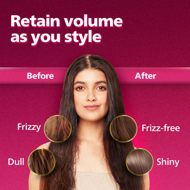 Philips Hair Straightener Brush|Naturally Straight Hair in 5 Min|Thermoprotect Technology BHH880/00