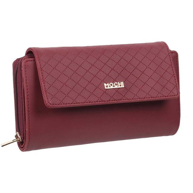 Mochi Women's Pu Wallet | 95-8398-44 | Maroon
