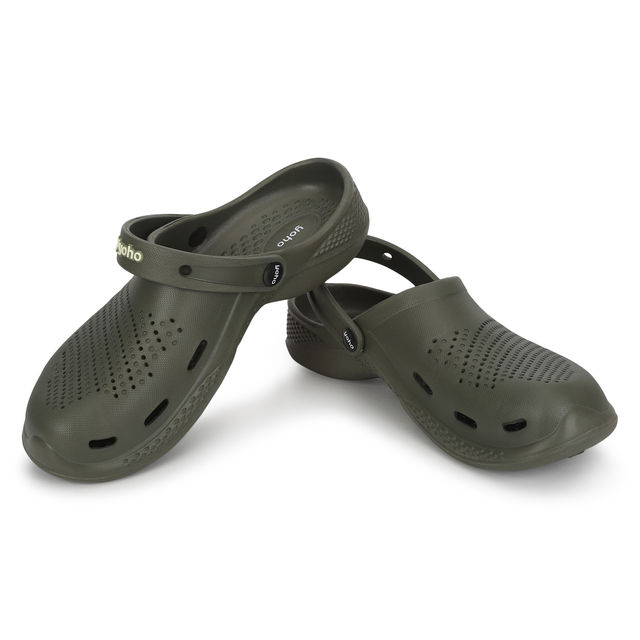 Yoho Men Classic Clogs Olive Green - UK7