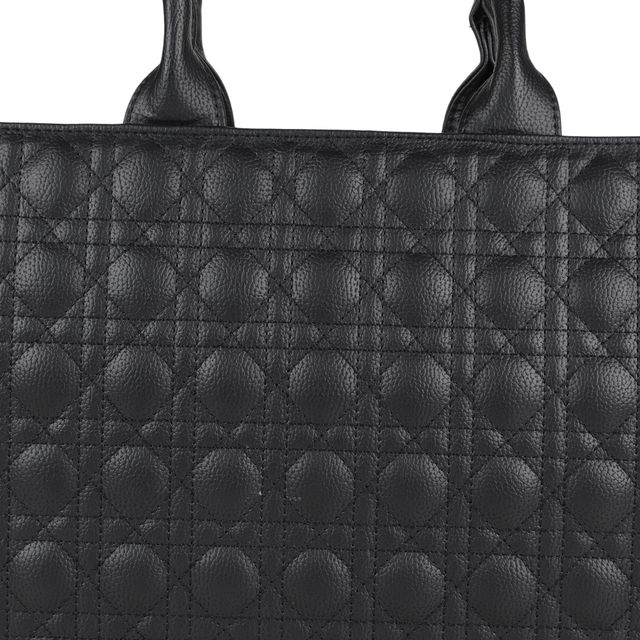 Mini Wesst Women's Quilted Faux Leather 1.5 L Sling Bag | Black - Regular