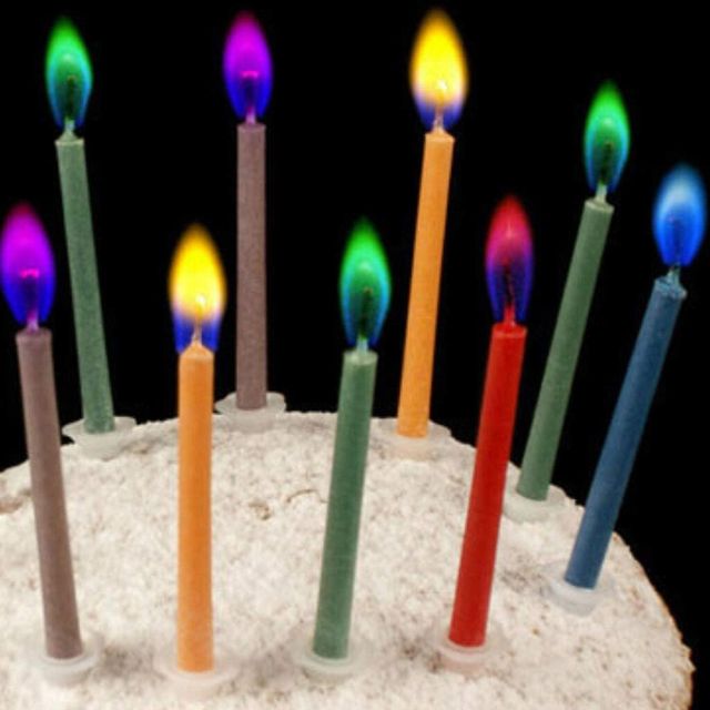 Party Propz Multicolor Flame Birthday Cake Candles - Pack Of 12