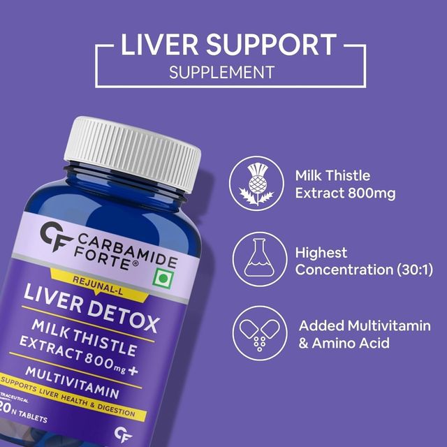 Carbamide Forte Liver Detox Supplement with Milk Thistle Extract 800mg
