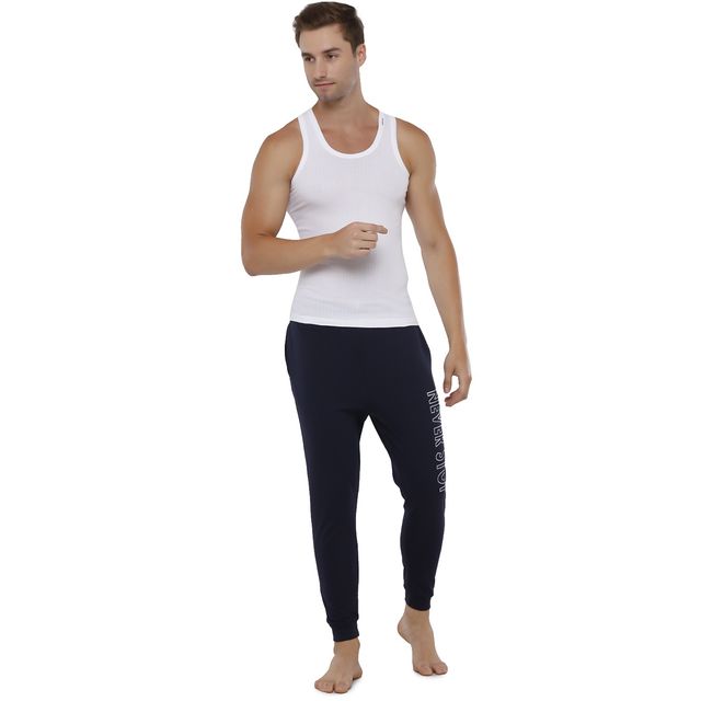 Rupa Frontline Men's Solid Super Combed Cotton Vest | White - S