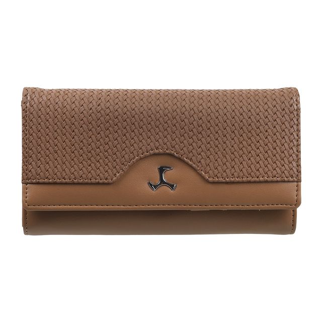 Mochi Brown Synthetic Wallet for Women | 95-7658-12