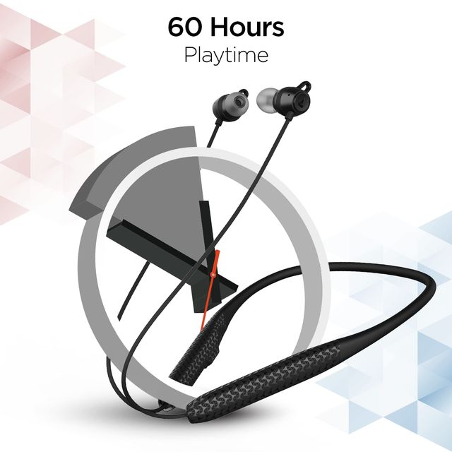 boAt Rockerz 255 Max Bt Neckband W - 60H Playtime Eq Modes Power Magnetic Earbuds Stunning Black