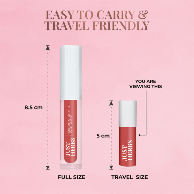 Just Herbs Enriched Liquid Lipstick Kit | Set Of 5 | Nudes And Browns