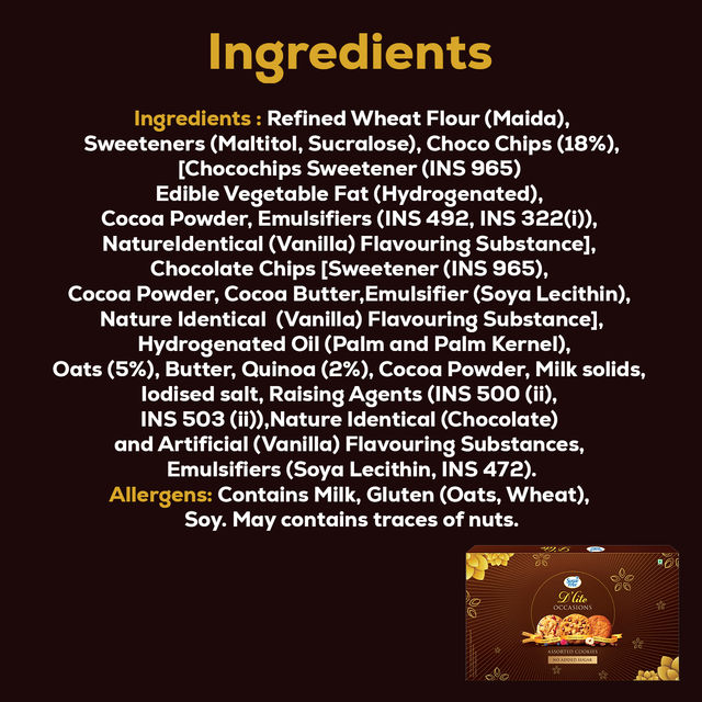 Sugar Free D'Lite Assorted Cookies 225 g Combo