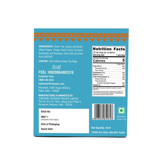 Chaayos Detox Kahwa Organic Green Tea