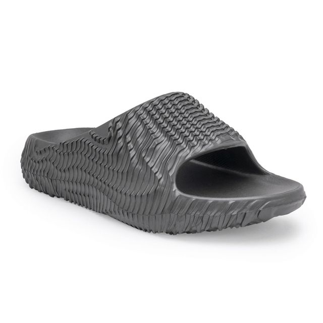 Red Tape Casual Sliders For Men | Relaxing Slip-On Support | Dark Grey | Size 7