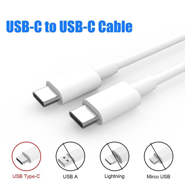 Ailkin (LPC04-TPE) Type C to Type C Cable Compatible With All Type C Devices 1M - White