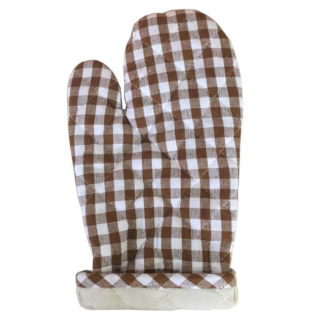 Lushomes Oven Gloves - Brown | Small Microwave Gloves | Kitchen Hand Gloves | 7 x 13 inch