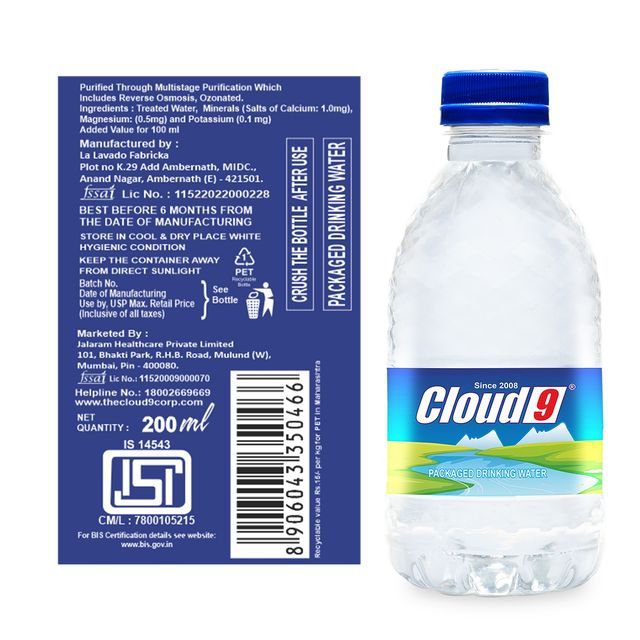 Cloud9 Beverages Packaged Drinking Water