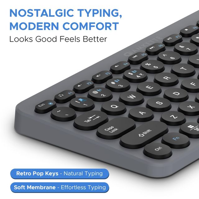 Amkette Optimus Bluetooth 4 In 1 Keyboard-Grey