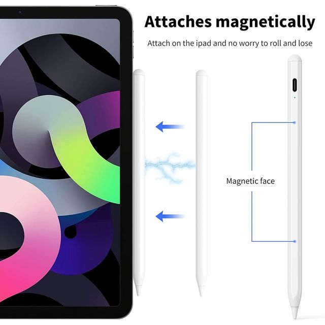 Bestor Universal Active Stylus Pen-Rechargeable,Magnetic Design,Precision Tip for Drawing and Note-Taking on Smartphones & Tablets
