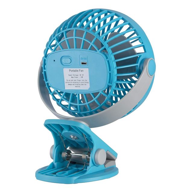 Bajaj Pygmy Mini 110 mm 10 W High Speed Operation | Usb Charging Multi-Clip Function Personal Fan
