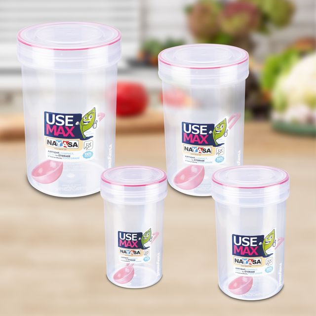 Nayasa Use Max Glaze Container Set 1000 ml - Assorted