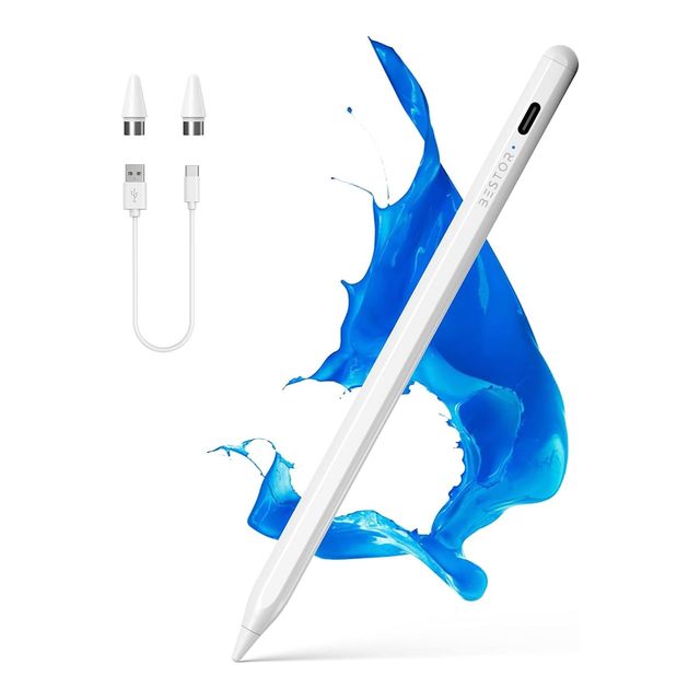 Bestor Universal Active Stylus Pen-Rechargeable,Magnetic Design,Precision Tip for Drawing and Note-Taking on Smartphones & Tablets