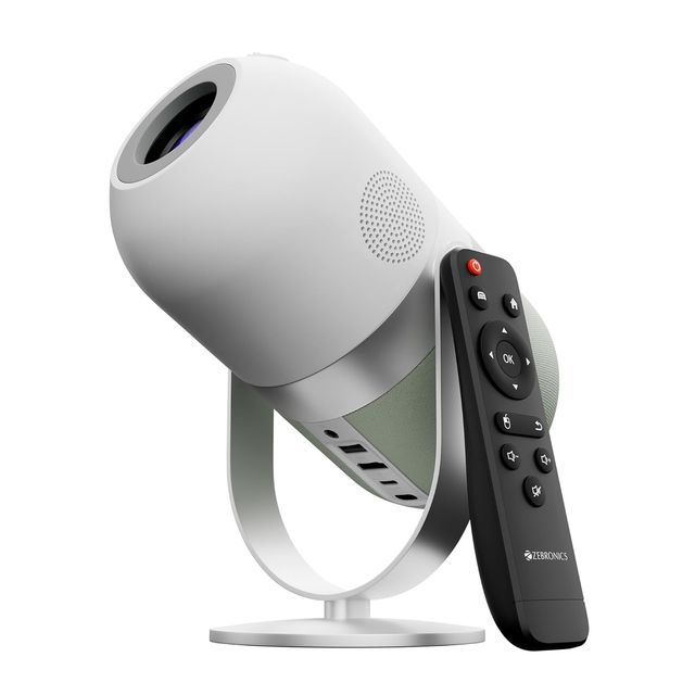 Zebronics Pixaplay 54, Smart Led Projector, 3800 Lumens, 140 Inch Screen Size, Miracast