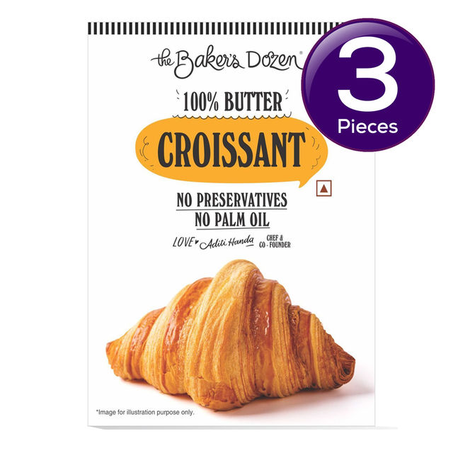 The Baker's Dozen 100% Real Butter Croissant with No Preservative 70 g Combo