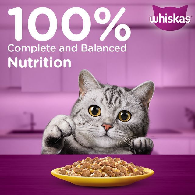 Whiskas Adult Chicken in Gravy Wet Cat Food, 80g, Pack of 4