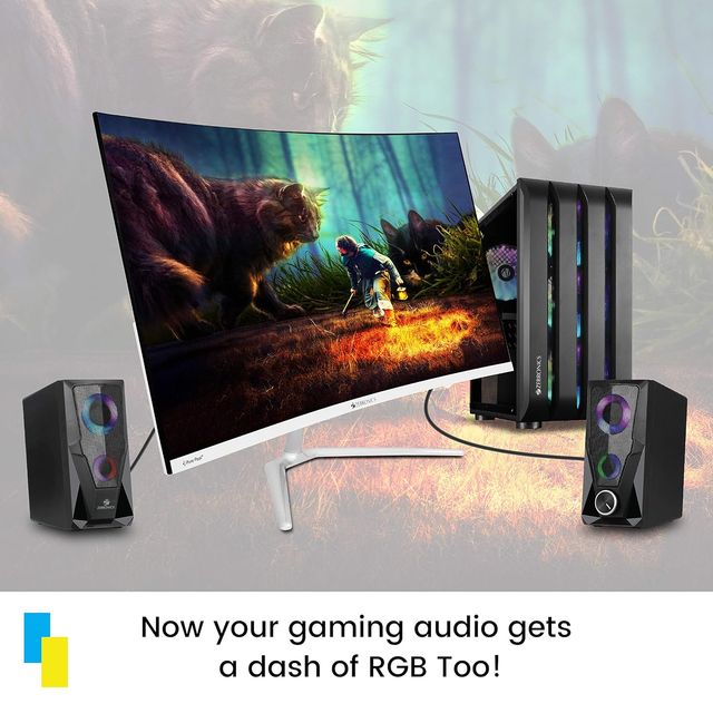 Zeb Warrior 2.0 Multimedia Speaker With Aux Connectivity,Usb Powered And Volume Control (No Bluetooth )