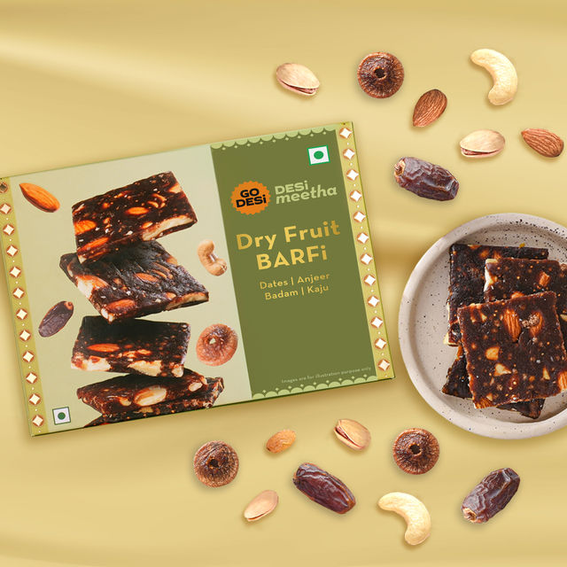 Dry Fruit Barfi | No Added Refined Sugar | Burfi | Sweets | By GO DESi