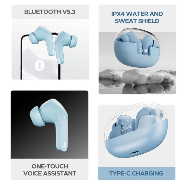 boAt Airdopes 311 Pro TWS Earbuds w/ 50H Playtime, ENx Tech, BEAST Mode & ASAP Charge (Lavender Rush)
