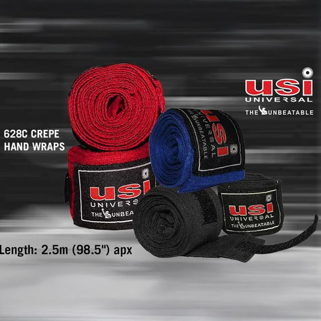 USI Universal Boxing Hand Wrap, 628C Stretchable Hand Wraps ( Pair Set, Red)
