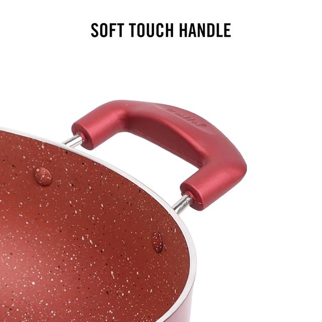 Cello Non-Stick Crown Induction Base Kadhai 3.5L| Maroon