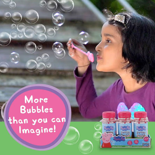 Playmagic 944 Ml Bubble Solution With Wand - Peppa Pig