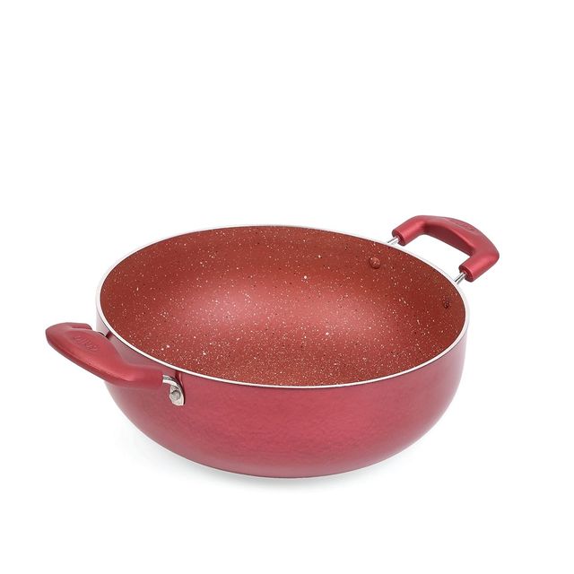 Cello Non-Stick Crown Induction Base Kadhai 3.5L| Maroon