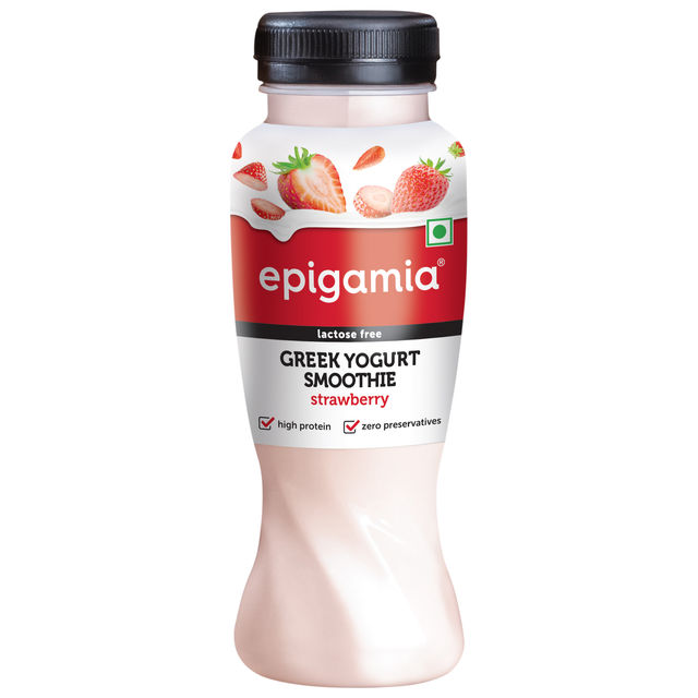 Epigamia Greek Yogurt Smoothie- Strawberry 180 ml Combo
