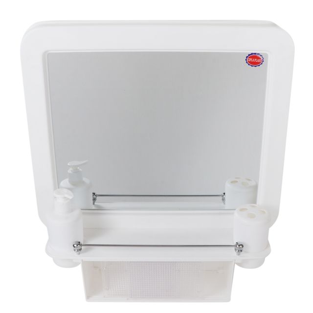 Buy Cipla Plast Strong & Heavy Square D cor Designer Mirror - White ...