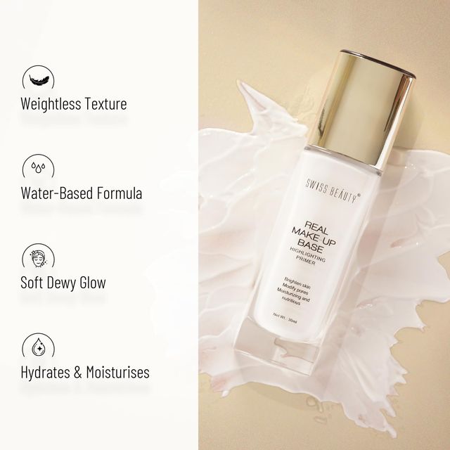 Swiss Beauty Real Make-Up Base Highlighting Primer - N03 Pink Tint