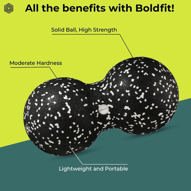 Boldfit Lacrosse Massage Ball For Physiotherapy Peanut Ball Massage Roller