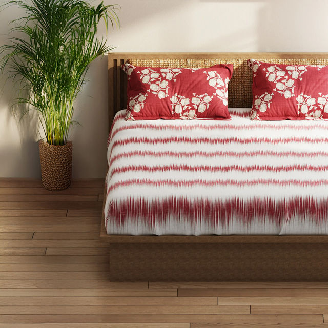 Kopa Extra Smooth Micro Double Bedsheet With 2 Pillow Covers | Set of 3 | Blush, Burgundy