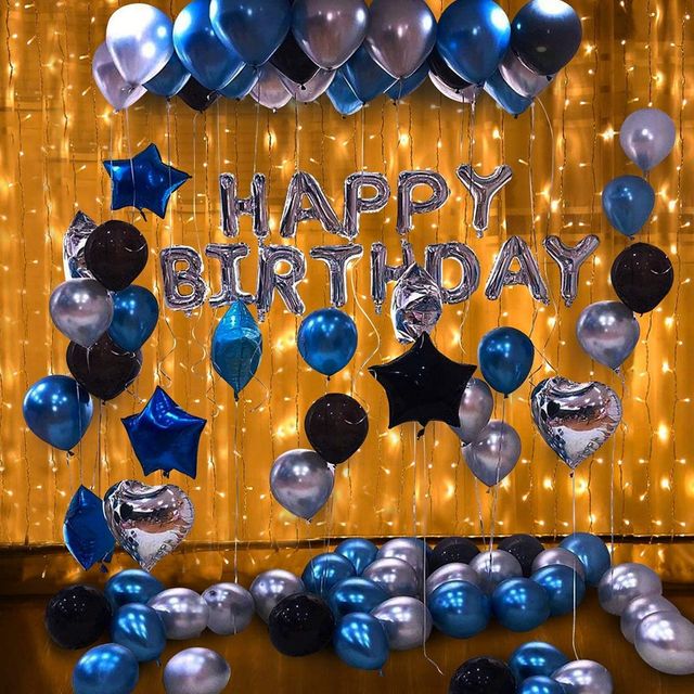 Party Propz Happy Birthday Balloons Decoration Kit With Happy Birthday Banner