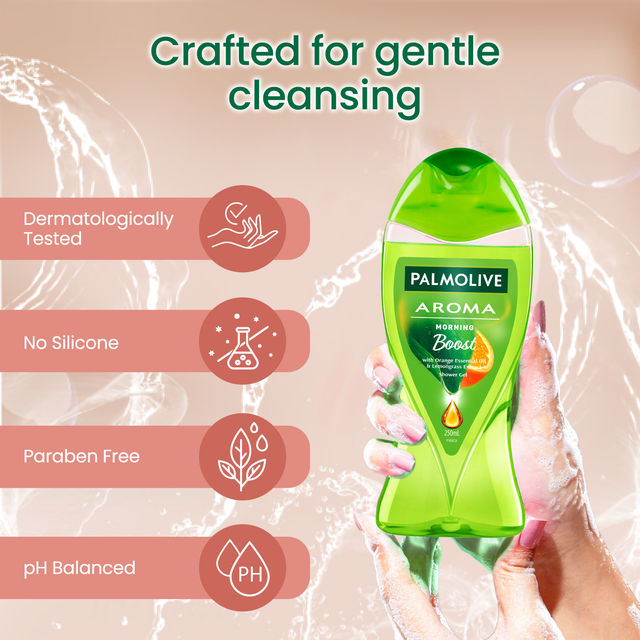 Palmolive Orange Essential Oil & Lemongrass Aroma Morning Boost (Tonic), Brightening Body Wash