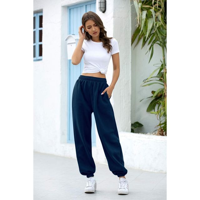 Q-rious Women's EasyFlow Relaxed Joggers | PLAZ-CARGO | Navy - 30