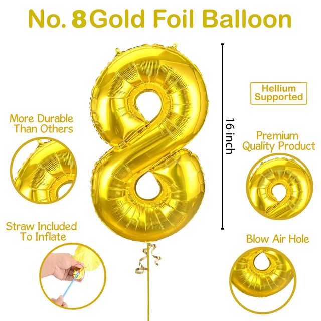 Let's Vybe Foil Balloon Number 8