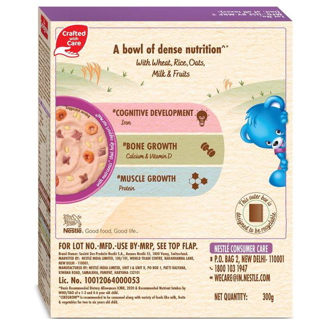 Nestle Ceregrow Multigrain Cereal With Milk and Fruits