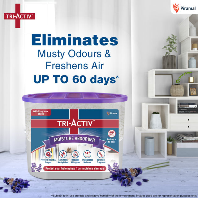 Tri-Activ Moisture Absorbers, Dehumidifier For Wardrobe, Closet, Shoe Rack - Lavender