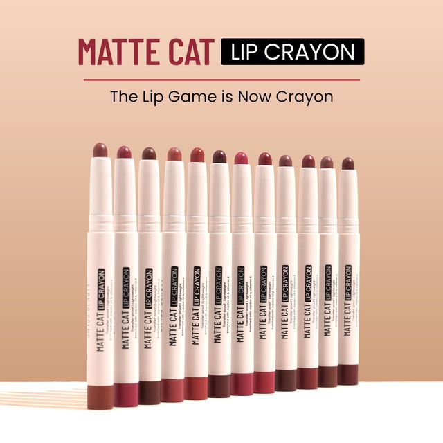 Swiss Beauty Non Transfer Matte Cat Lip Crayon - Brick Shell