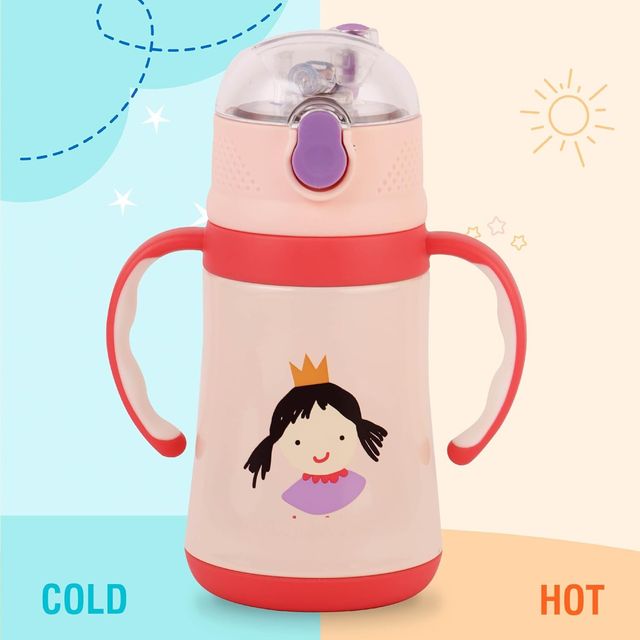 Cello Doodle Kids Flask | 350 Ml | Leak-Proof | Red