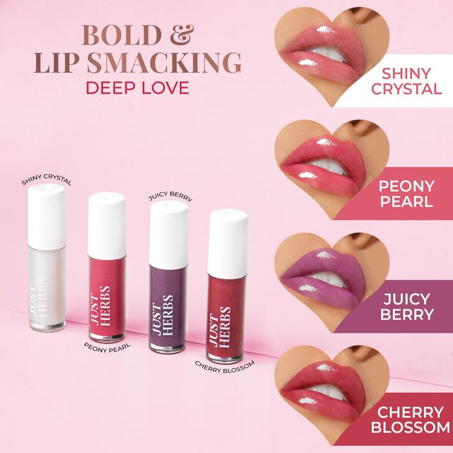 Just Herbs Serum Infused Lip Gloss (Deep Love)