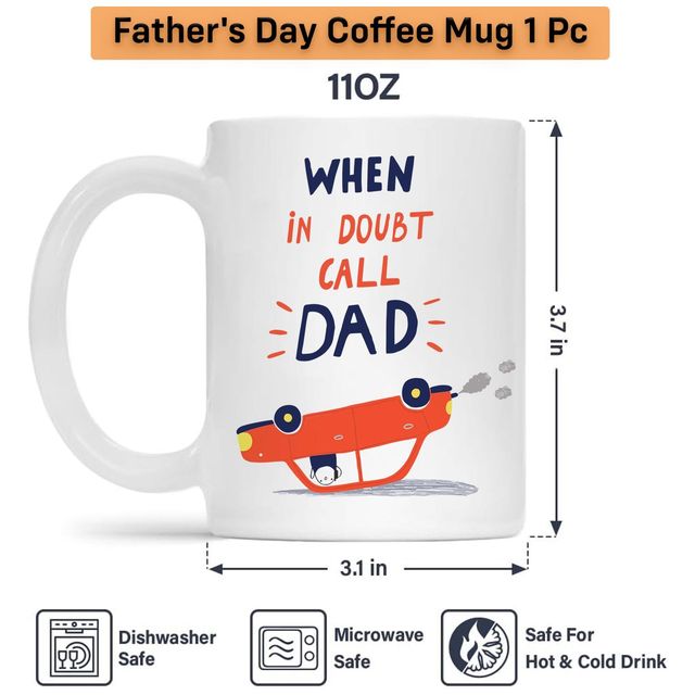Party Propz When In Doubt Call Dad Mug