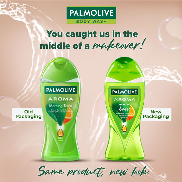 Palmolive Orange Essential Oil & Lemongrass Aroma Morning Boost (Tonic), Brightening Body Wash