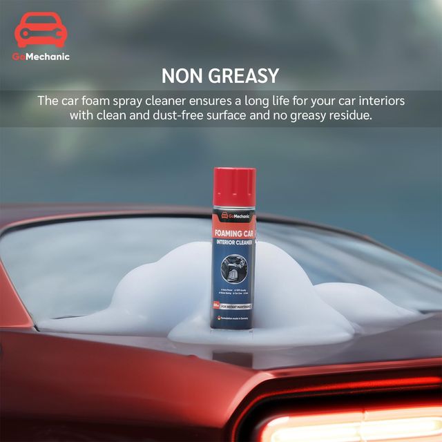 Gomechanic Foaming Car Interior Cleaner-Upholstery & Leather Cleaner For Car Seats & Interiors